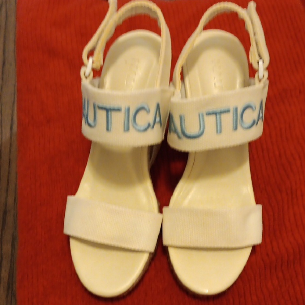 Nautica Sandals with Cream and Blue Straps